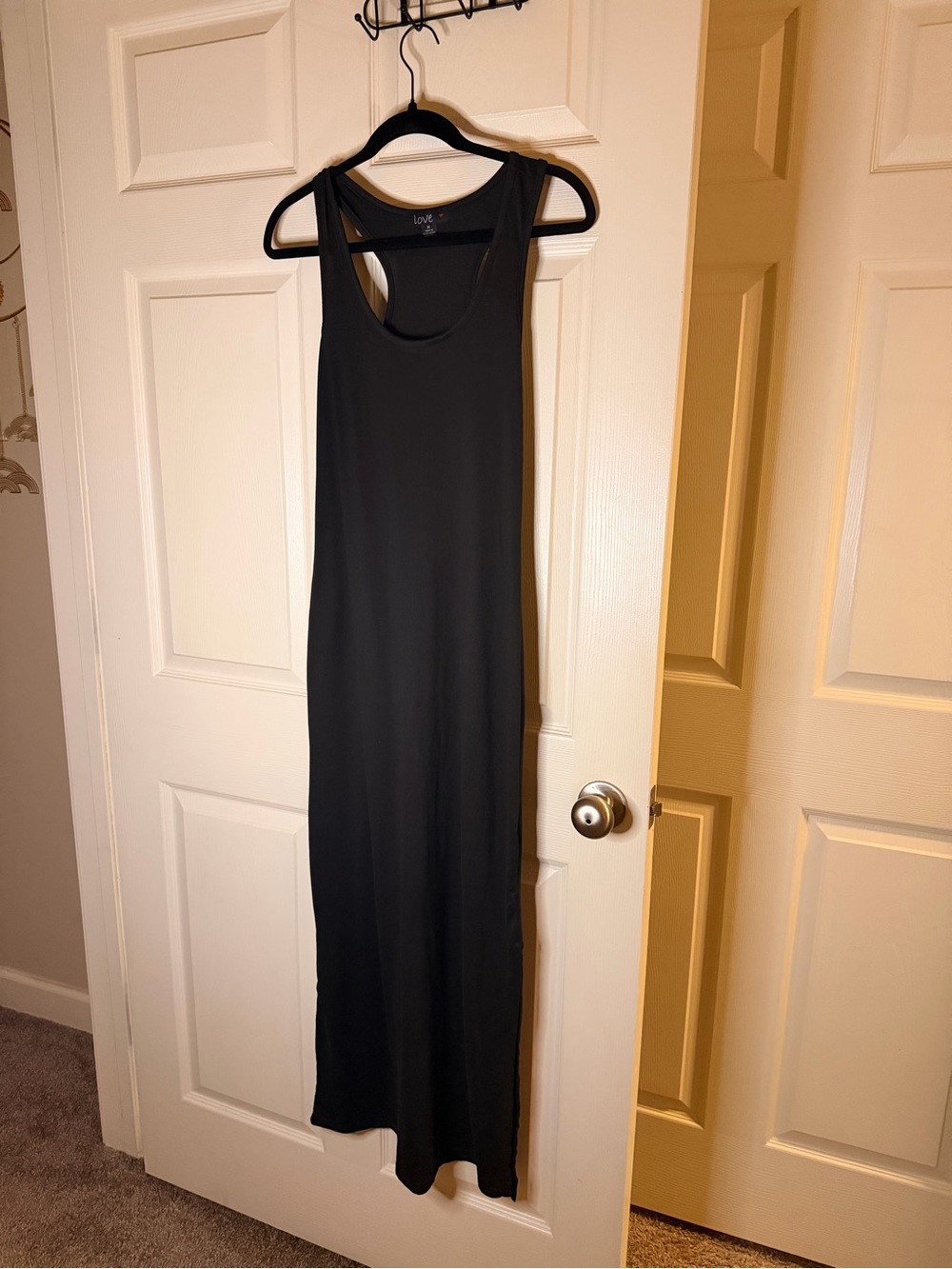 Love Black Racerback Maxi Dress – Size Medium